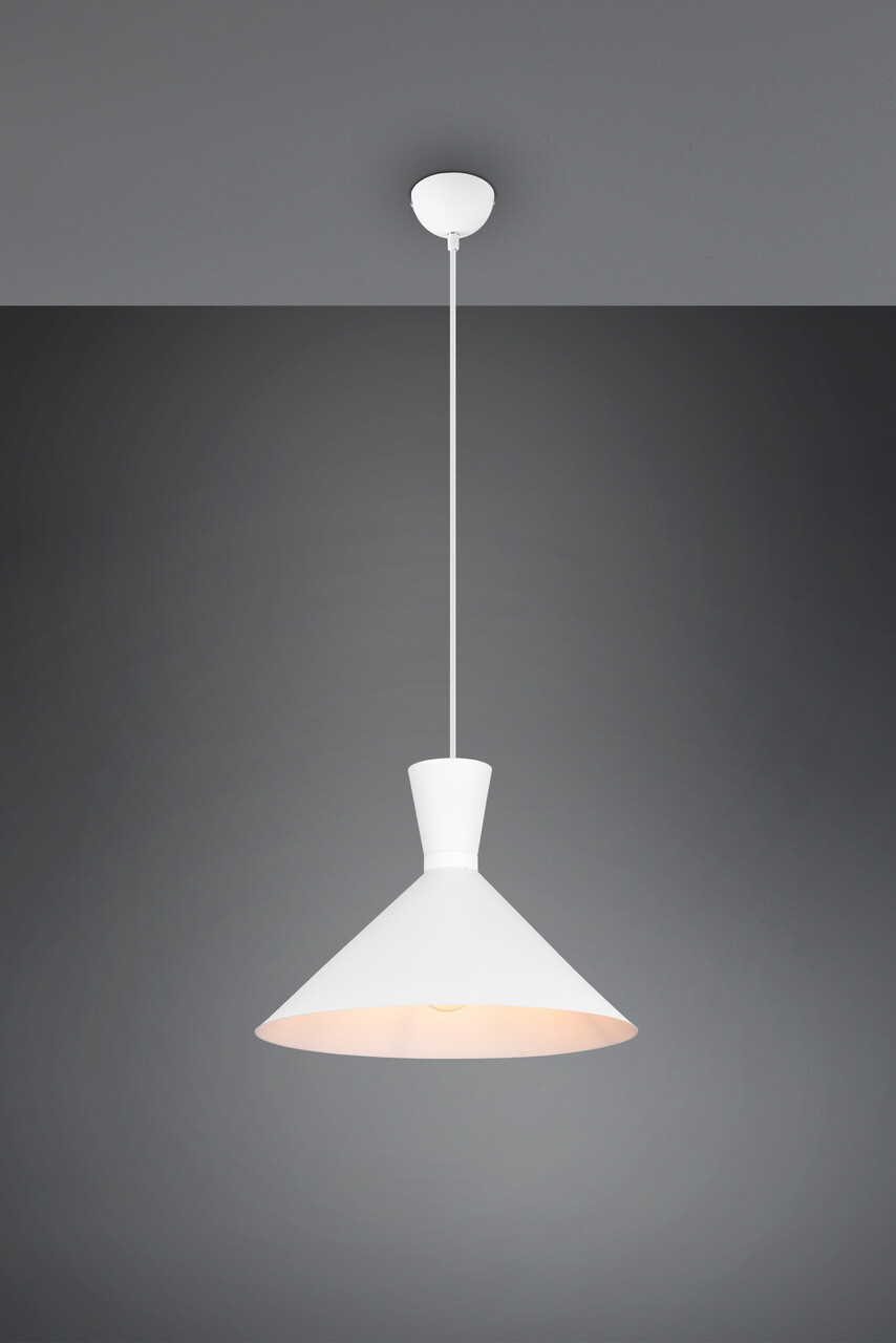Lustra Enzo, RL, 35x150 cm, 28W, 1x E27, metal, alb mat - imagine 7